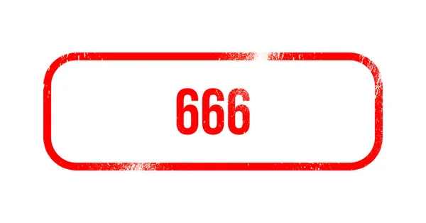 666 Borracha Grunge Vermelha Carimbo — Fotografia de Stock