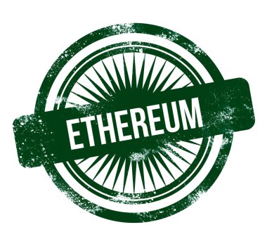 Ethereum - yeşil grunge damgası