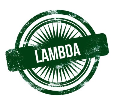 Lambda - yeşil grunge damgası