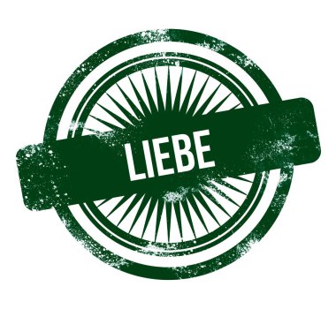 Liebe - yeşil grunge damgası