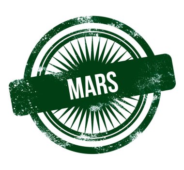 Mars - yeşil grunge damgası