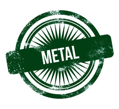 Metal - yeşil grunge damgası