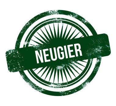 neugier - yeşil grunge damgası