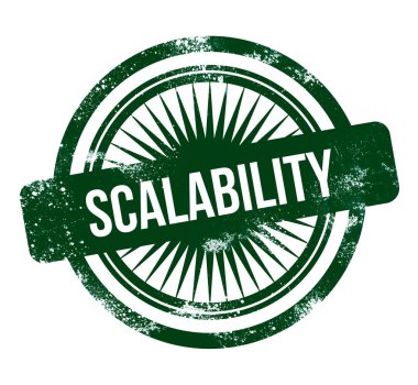 Ölçeklenebilirlik - yeşil grunge damgası