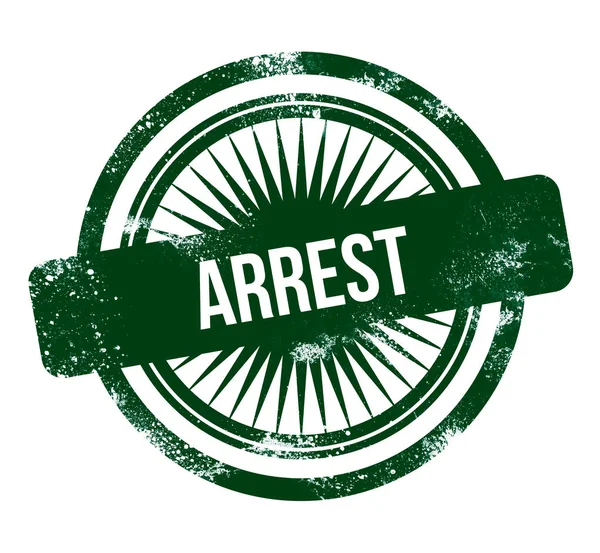 Letartóztatás Zöld Grunge Bélyeg — Stock Fotó