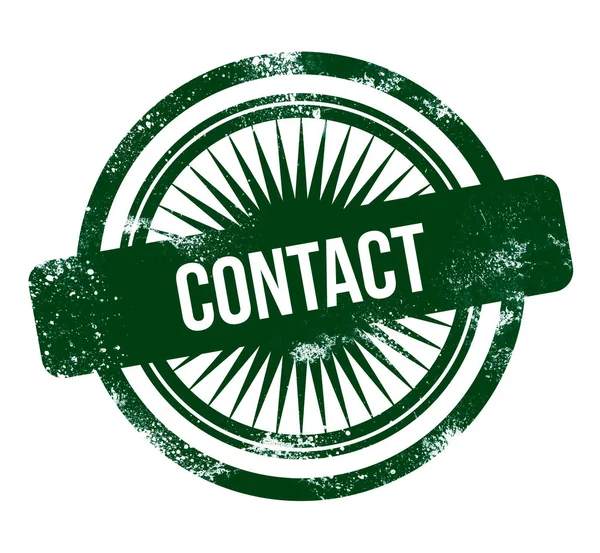 Contact Green Grunge Stamp — Stock Photo, Image