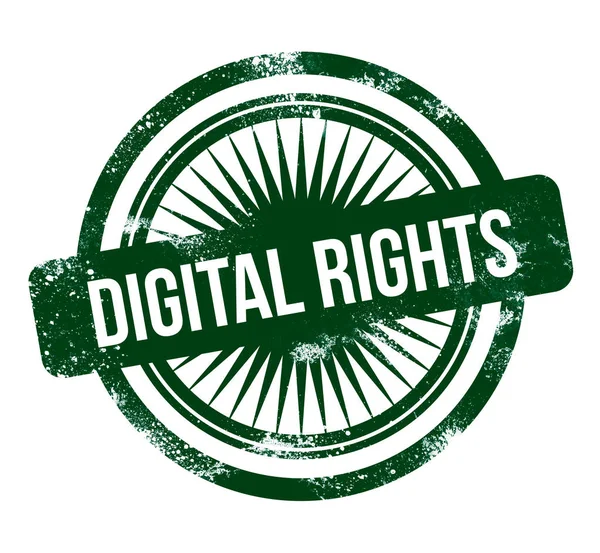 Managementul Drepturilor Digitale Timbru Verde Grunge — Fotografie, imagine de stoc