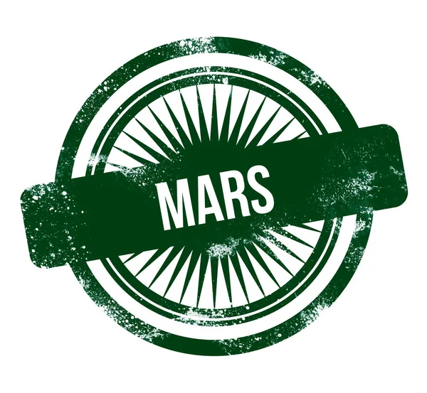 Mars Zelená Grunge Razítko — Stock fotografie