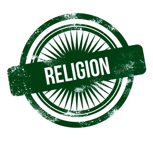 Religione Francobollo Grunge Verde — Foto Stock