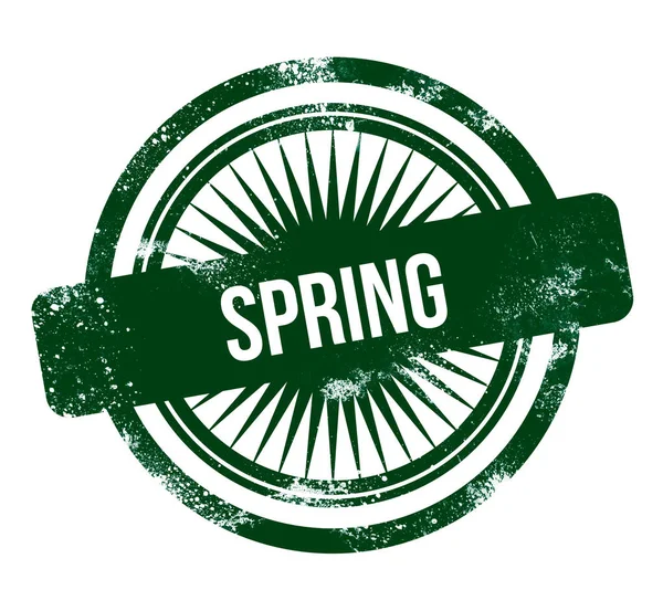 Spring Green Grunge Stamp — Stock Photo, Image