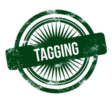 Etiketleme - yeşil grunge damgası