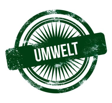 Umwelt - yeşil grunge damgası