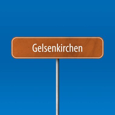 Gelsenkirchen şehir işareti - yer-adı