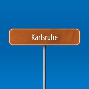Karlsruhe şehir işareti - yer-adı