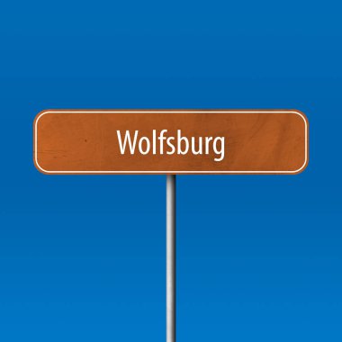Wolfsburg şehir işareti - yer-adı