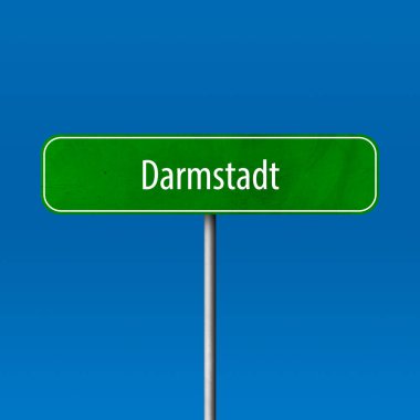 Darmstadt - şehir işareti, yer adı işareti