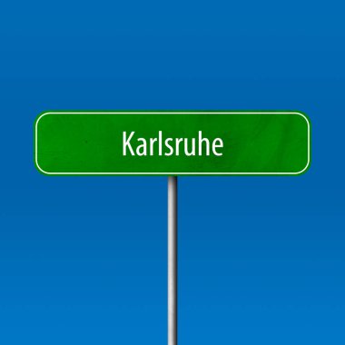 Karlsruhe şehir işareti - yer-adı