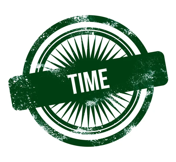 Time Green Grunge Stamp — Stock Photo, Image