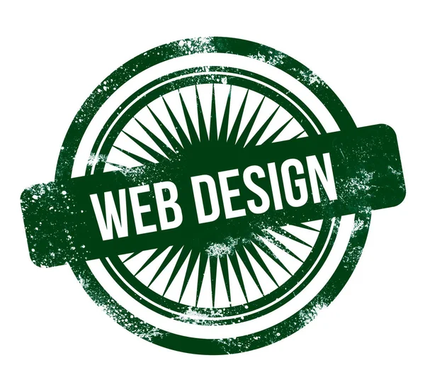 Webdesign - Green Grunge Stempel — Stockfoto