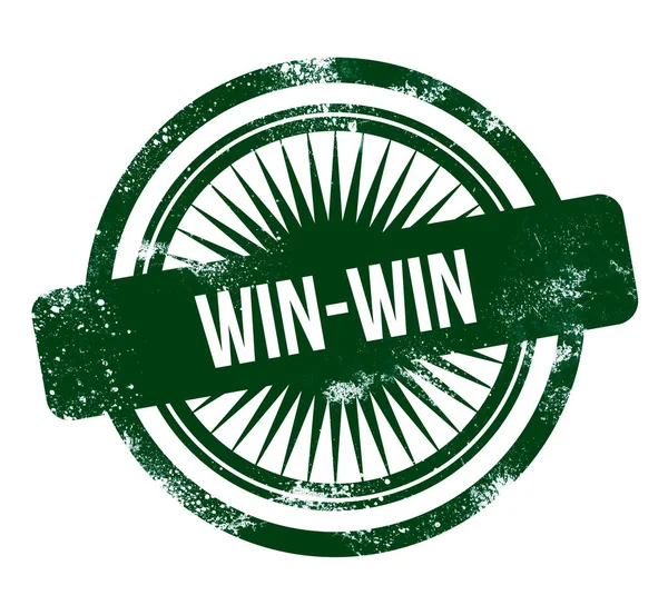 Win Win Francobollo Grunge Verde — Foto Stock