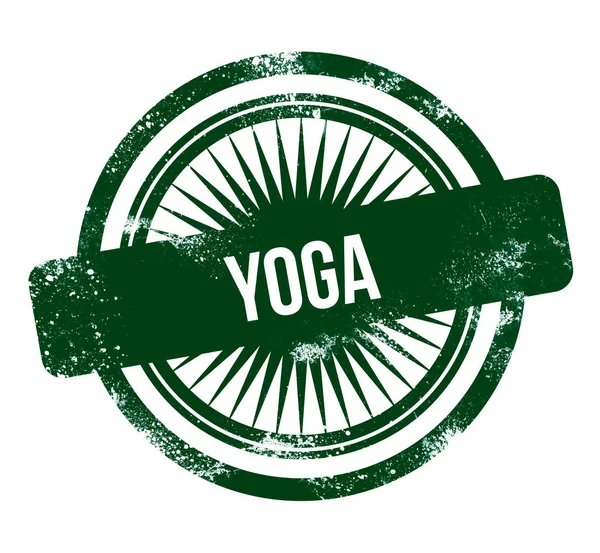 Yoga Green Grunge Stamp — Stock Photo, Image