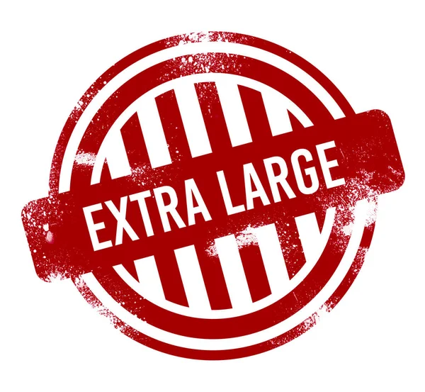 Extra Large Red Grunge Button Stamp — Stock Photo, Image