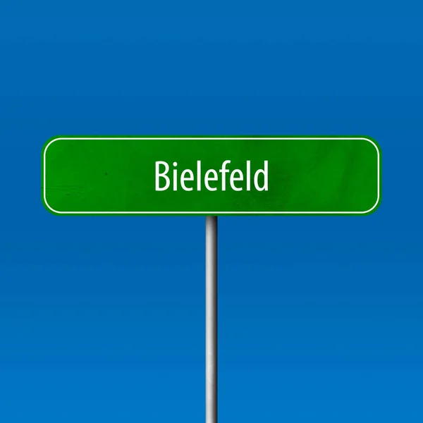 Bielefeld Staden Tecken Plats Namn Tecken — Stockfoto