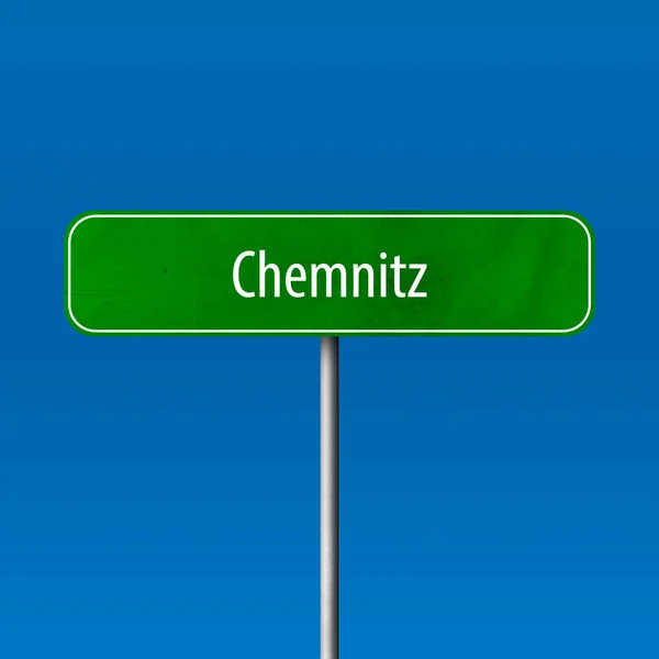 Chemnitz Stad Teken Plaats Naam Teken — Stockfoto