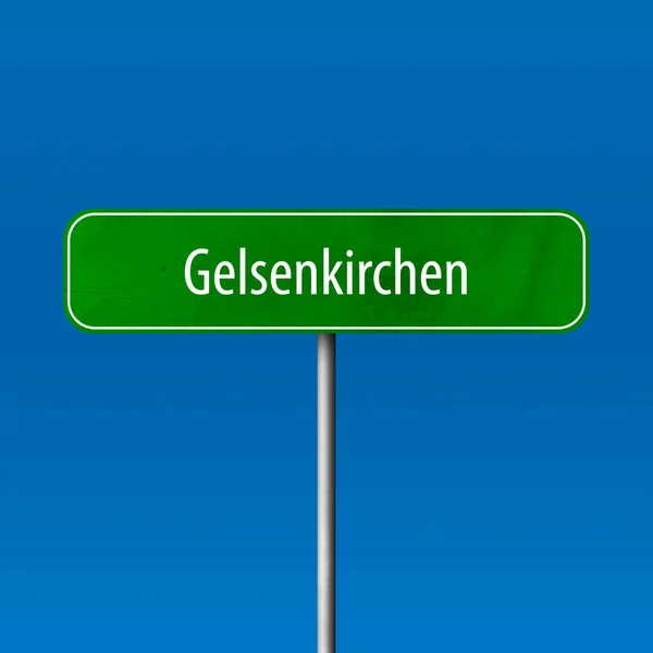 Señal Ciudad Gelsenkirchen Signo Nombre Lugar —  Fotos de Stock