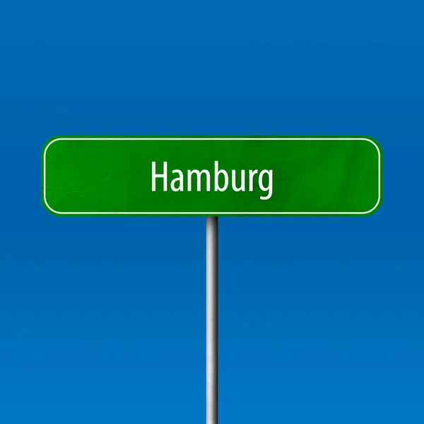 Hamburgo Población Signo Lugar Nombre Signo — Foto de Stock