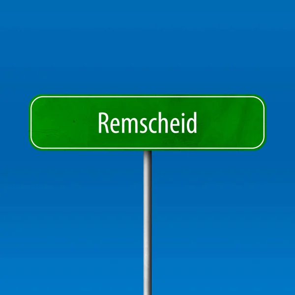 Remscheid Stad Teken Plaatsnaam Teken — Stockfoto