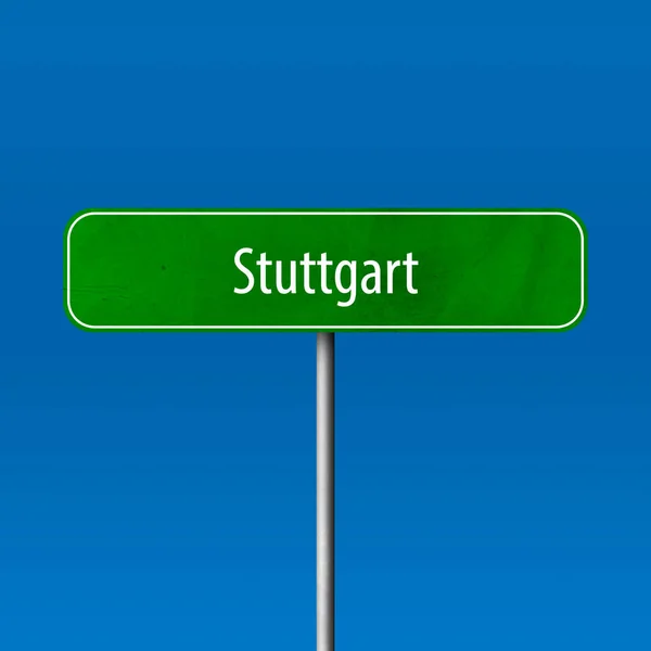 Stuttgart Şehir Işareti Yer Adı — Stok fotoğraf