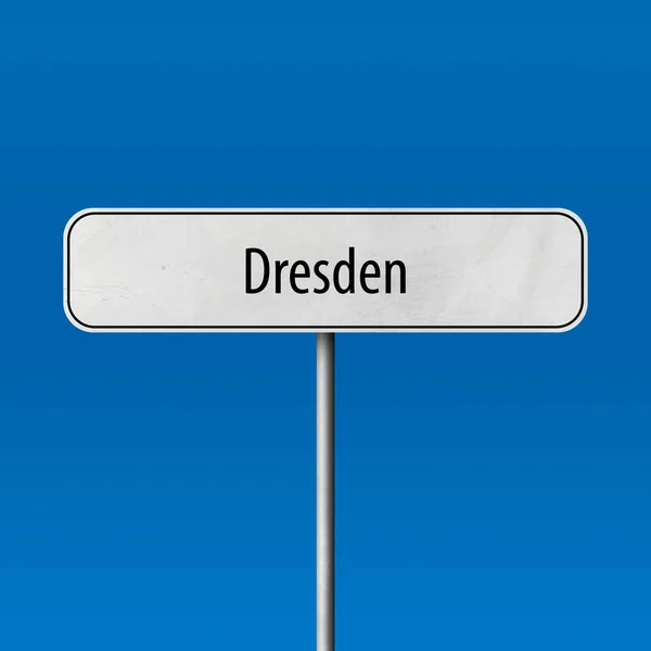 Дрезден Місто Знак Знак Місце — стокове фото