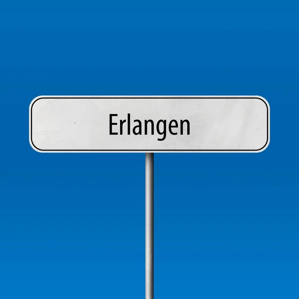 Erlangen Město Znamení Místo Názvu Znamení — Stock fotografie