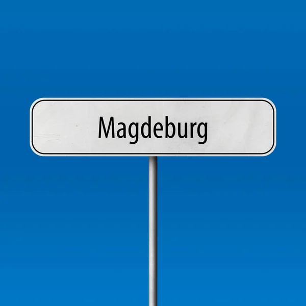 Magdeburgo Letrero Ciudad Letrero Nombre Lugar —  Fotos de Stock