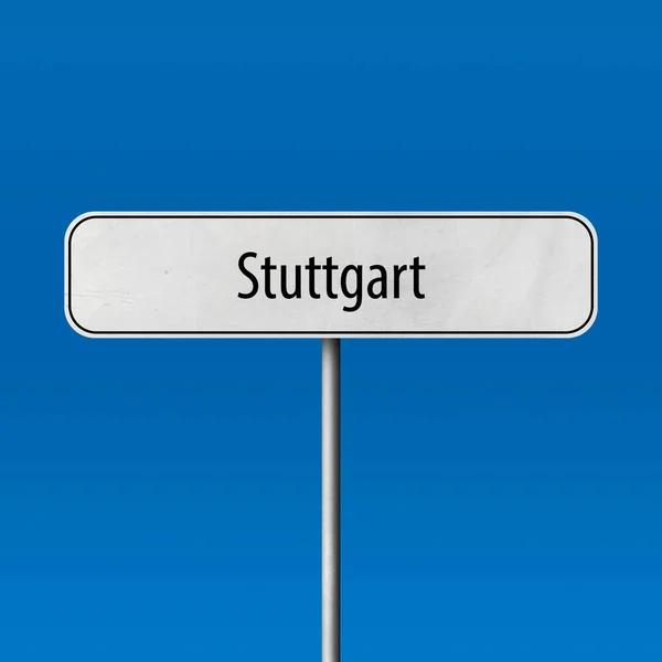 Stuttgart Ortsschild Ortsschild — Stockfoto