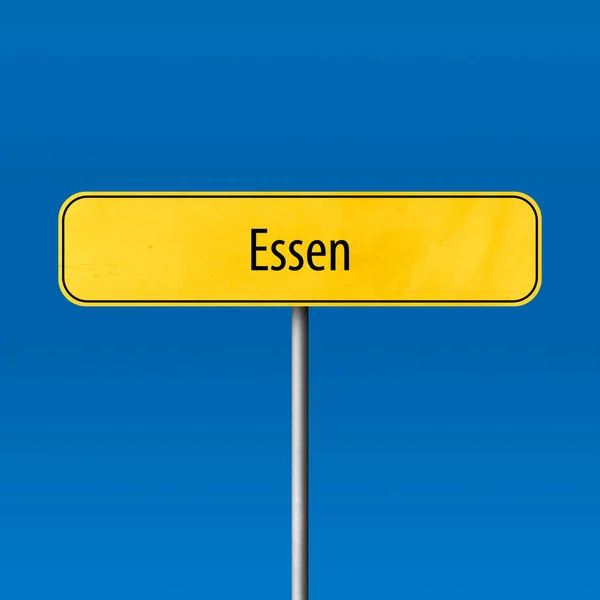 Essen Stad Teken Plaats Naam Teken — Stockfoto