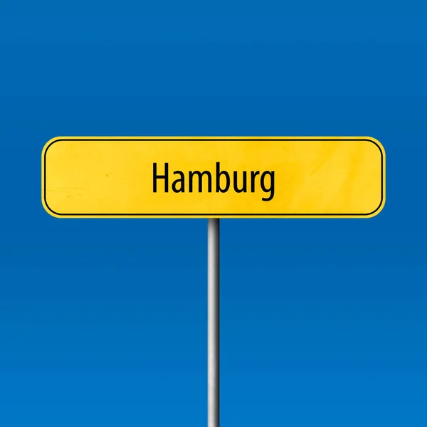 Hamburgo Signo Ciudad Signo Nombre Lugar —  Fotos de Stock