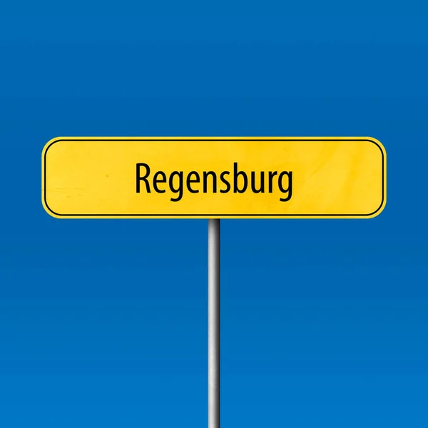 Regensburg Town Sign Place Name Sign — Stock Photo, Image