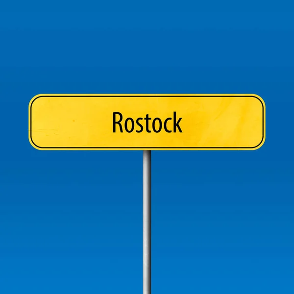 Rostock Signo Ciudad Signo Nombre Lugar —  Fotos de Stock