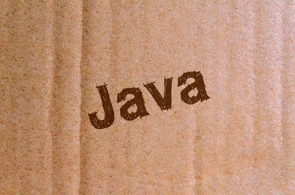 Java カートン 茶色の文字で段ボール — ストック写真