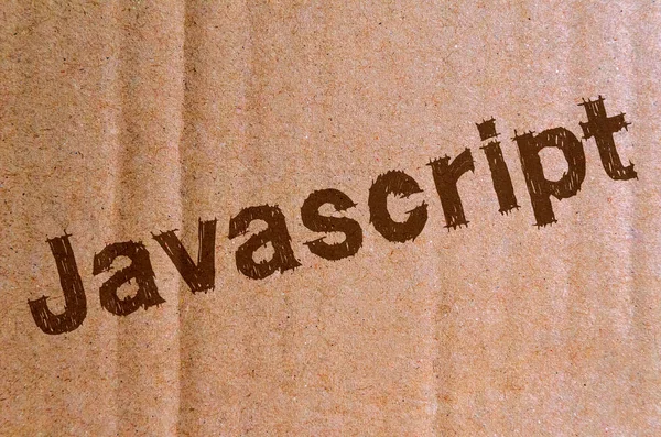 Javascript Karton Tektura Literami Brązowy — Zdjęcie stockowe