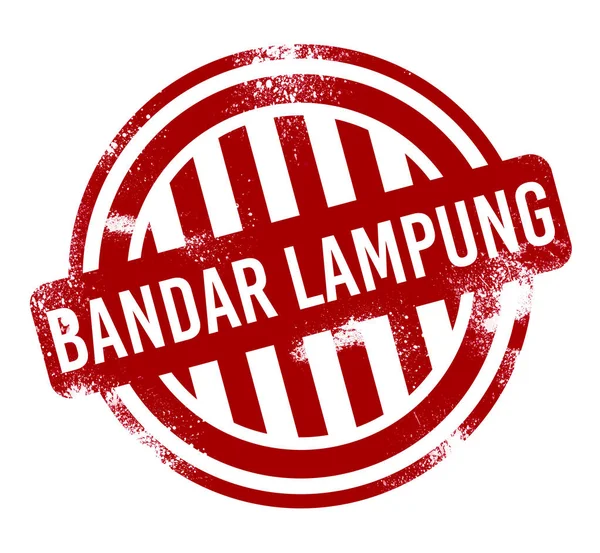 Bandar Lampung Piros Grunge Gomb Bélyegző — Stock Fotó