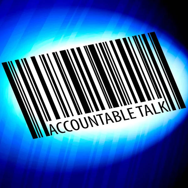 Verantwoording Talk Barcode Met Blauwe Achtergrond — Stockfoto