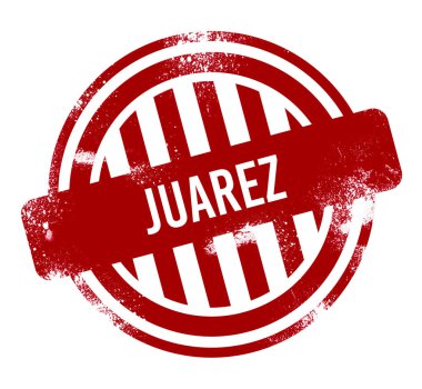 Juarez - kırmızı grunge düğme, damga