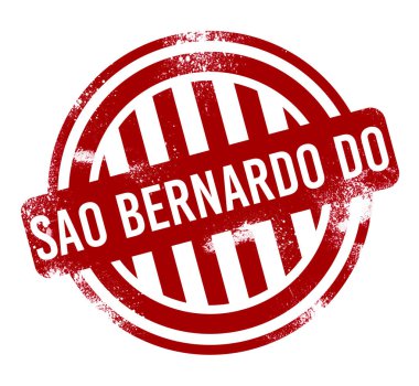 Sao Bernardo Do Campo - Kırmızı grunge düğmesi, damga