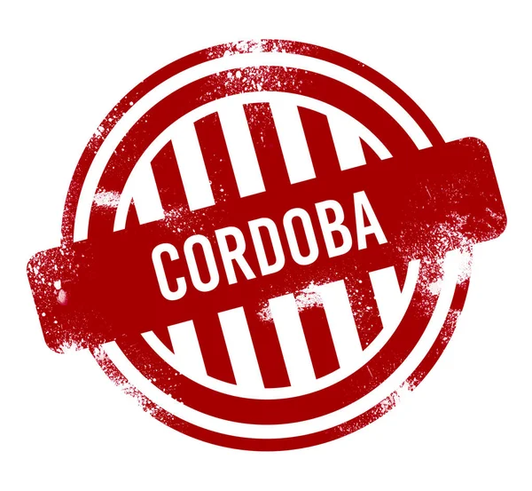 Cordoba Pulsante Grunge Rosso Timbro — Foto Stock