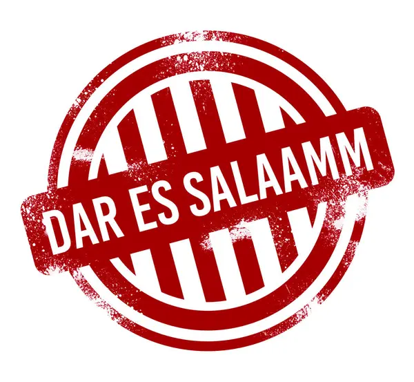 Dar Salaamm Red Grunge Button Stamp — Stock Photo, Image