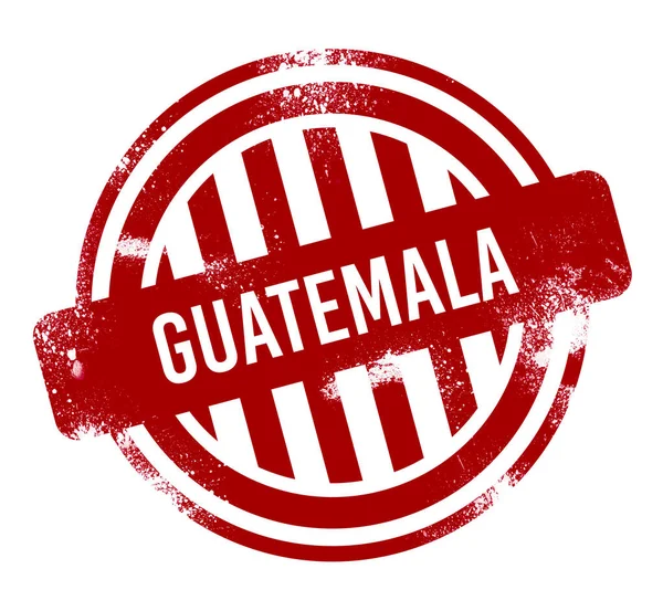 Guatemala Röd Grunge Knappen Stämpel — Stockfoto