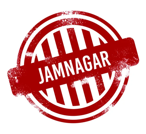 Jamnagar - kırmızı grunge düğme, damga